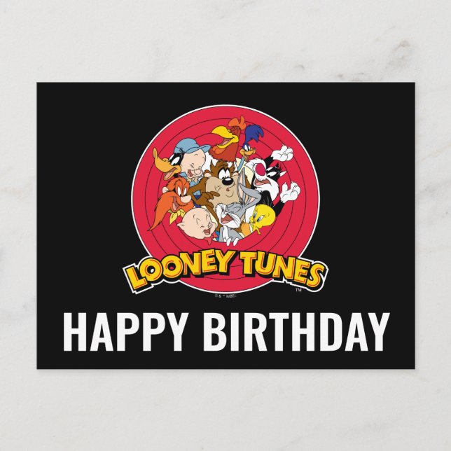 LOONEY TUNES™ Charakter-Logo Postkarte (Vorderseite)