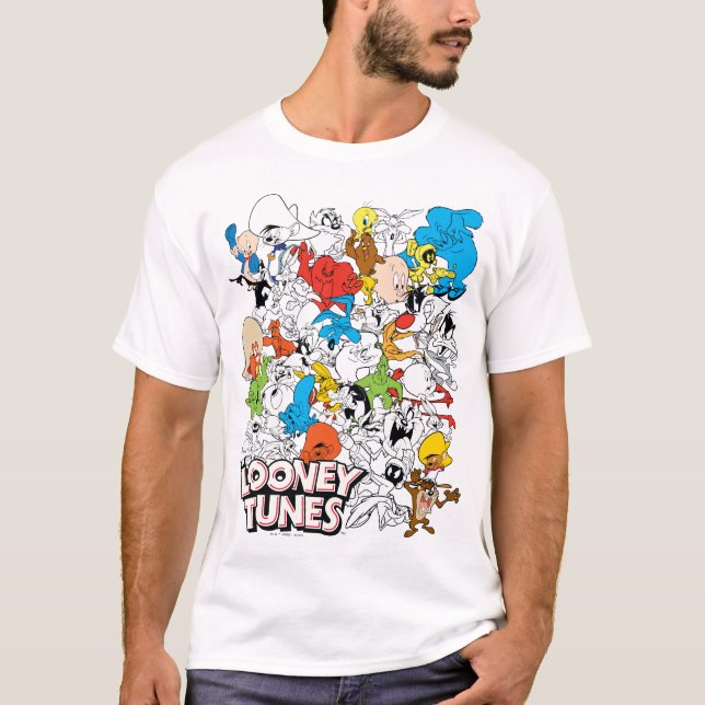 LOONEY TUNES™ Color Pop Muster T-Shirt (Vorderseite)