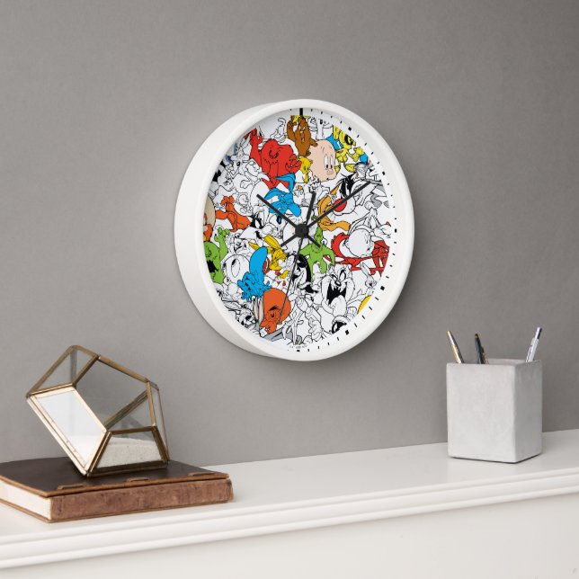 LOONEY TUNES™ Color Pop Muster Uhr (Büro)