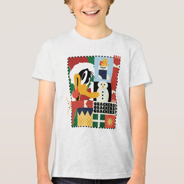 LOONEY TUNES™ DAFFY DUCK™ Holiday Quacker Tri-Blend Shirt (Vorderseite)