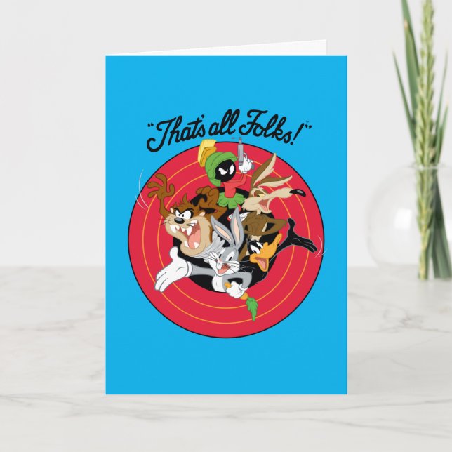 LOONEY TUNES™ "DAS IST ALLES FOLKS!™" Bullseye Gro Karte (Vorderseite)