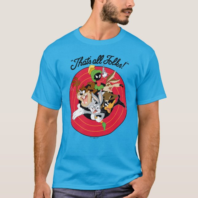 LOONEY TUNES™ "DAS IST ALLES FOLKS!™" Bullseye Gro T-Shirt (Vorderseite)