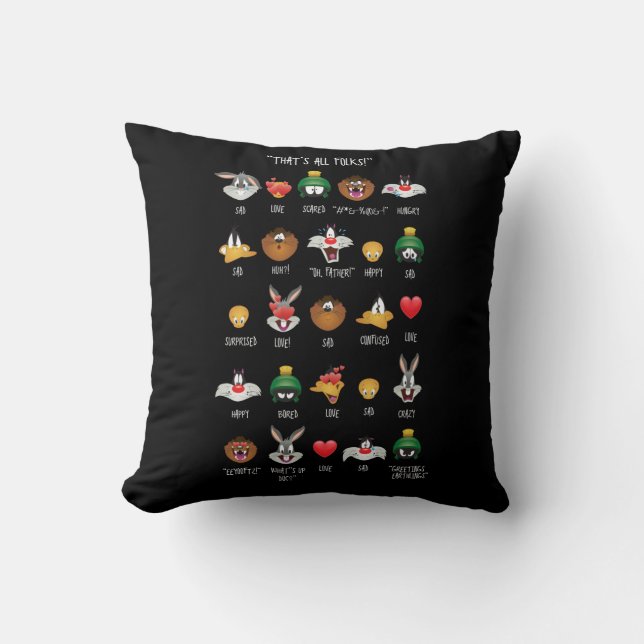 LOONEY TUNES™ Emoji Chart Kissen (Vorderseite)