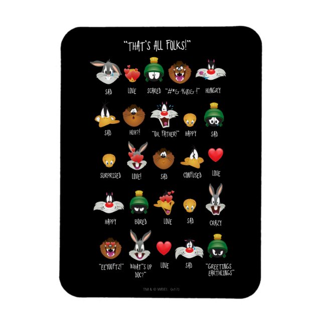 LOONEY TUNES™ Emoji Chart Magnet (Vertikal)