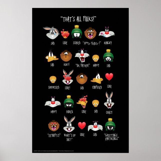 LOONEY TUNES™ Emoji Chart Poster (Vorne)