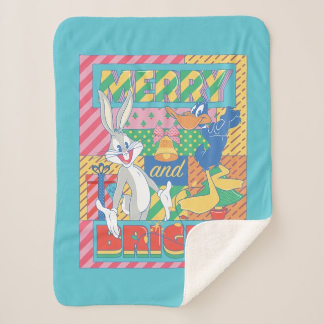 LOONEY TUNES™ | Frohe und helle Weihnachten Sherpadecke (Vorderseite)