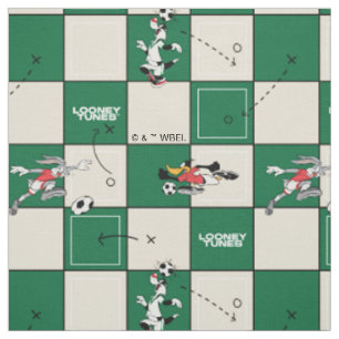 LOONEY TUNES™ Fußballrastermuster Stoff