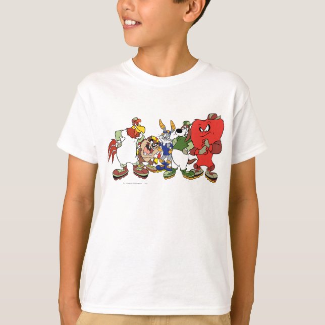 LOONEY TUNES™ Gruppe Baseball-Bild T-Shirt (Vorderseite)