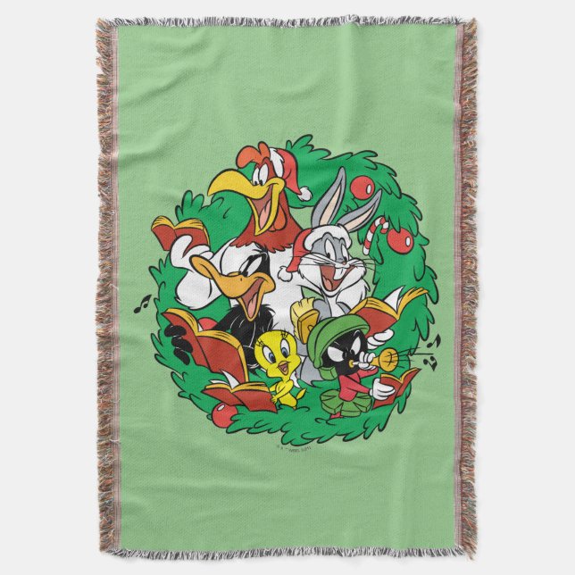 LOONEY TUNES™ Gruppe Weihnachtsbrand Decke (Vorderseite Vertikal)