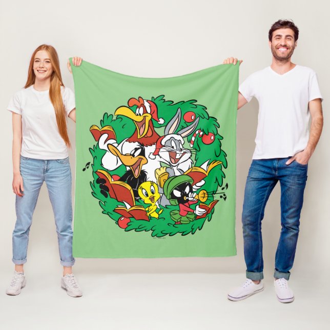 LOONEY TUNES™ Gruppe Weihnachtsbrand Fleecedecke (Beispiel)