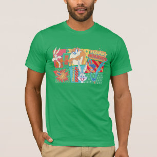 LOONEY TUNES™ Happy-Holidays-Muster T-Shirt