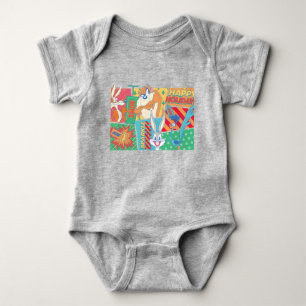 LOONEY TUNES™   Happy Holidays Pattern Baby Strampler