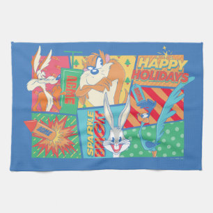 LOONEY TUNES™   Happy Holidays Pattern Geschirrtuch