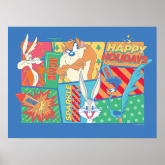 LOONEY TUNES™ | Happy Holidays Pattern Poster