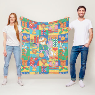 LOONEY TUNES™   Happy Holidays Weihnachtsmuster Fleecedecke