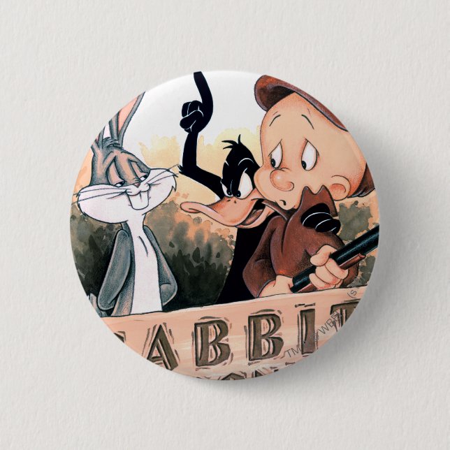 LOONEY TUNES™ Hasenjagd Button (Vorderseite)