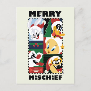 LOONEY TUNES™ Holiday Merry Unfug Feiertagspostkarte