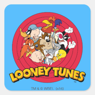 LOONEY TUNES™ Logo Quadratischer Aufkleber
