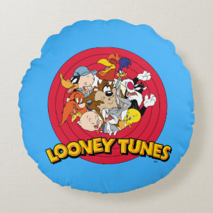 LOONEY TUNES™ Logo Rundes Kissen