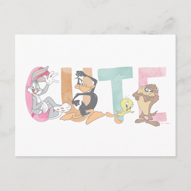 LOONEY TUNES™ Niedliche Aquarellmarke Postkarte (Vorderseite)