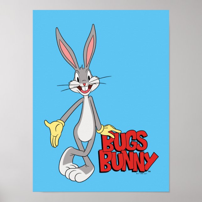 LOONEY TUNES™ Retro-Lachen | BUGS BUNNY™ Poster (Vorne)