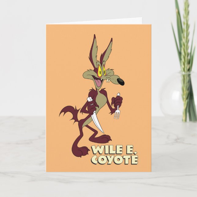 LOONEY TUNES™ Retro-Lachen | WILE E. COYOTE™ Karte (Vorderseite)