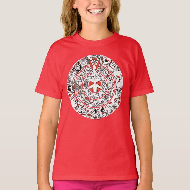 LOONEY TUNES™ Rings Doodle Art T-Shirt (Vorderseite)