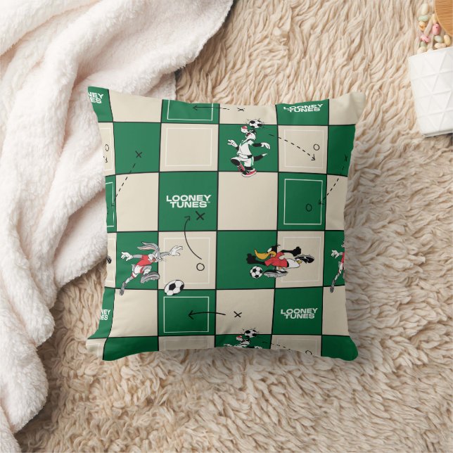LOONEY TUNES™ Soccer Grid Pattern Kissen (Decke)