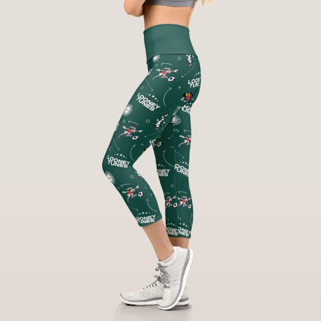 LOONEY TUNES™ Soccer Playbook Pattern Capri Leggings (Links)