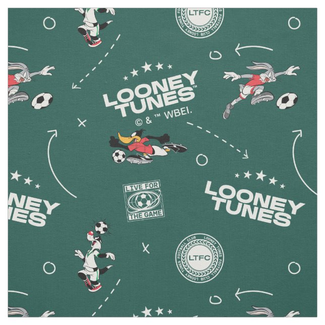 LOONEY TUNES™ Soccer Playbook Pattern Stoff (Muster)