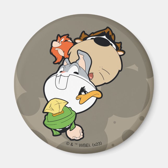 LOONEY TUNES™ Stilisierte Big Heads Magnet (Vorne)