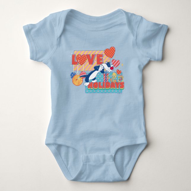 LOONEY TUNES™ | SYLVESTER™ & TWEETY™Liebe Urlaub Baby Strampler (Vorderseite)