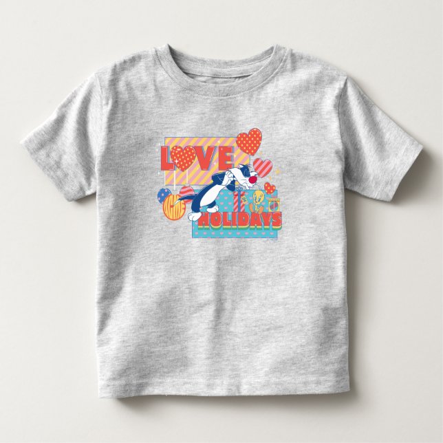 LOONEY TUNES™ | SYLVESTER™ & TWEETY™Liebe Urlaub Kleinkind T-shirt (Vorderseite)