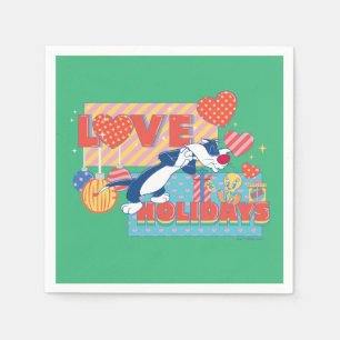 LOONEY TUNES™ SYLVESTER™ & TWEETY™Liebe Urlaub Serviette