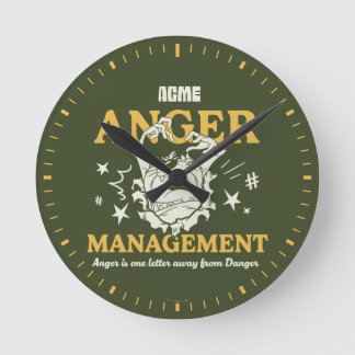 LOONEY TUNES™ |TAZ™ ACME Anger Management Runde Wanduhr