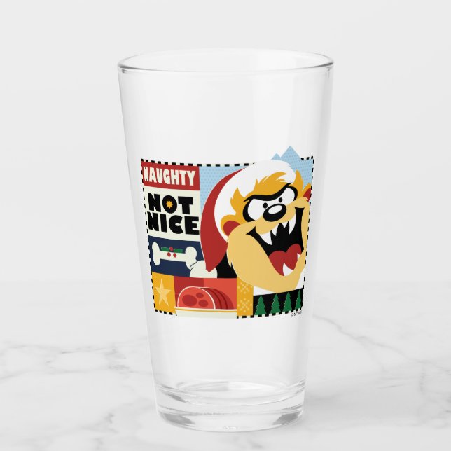 LOONEY TUNES™ TAZ™ Naughty Not Nice Glas (Vorderseite)