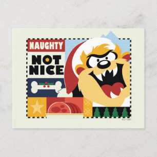 LOONEY TUNES™ TAZ™ Unartig Nicht Nett Feiertagspostkarte