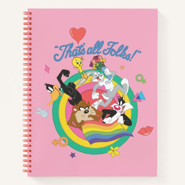LOONEY TUNES™ - That's All Folks! Pride Bullseye Notizbuch (Vorderseite)