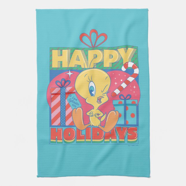 LOONEY TUNES™ | TWEETY™ Happy Holidays Geschirrtuch (Vertikal)