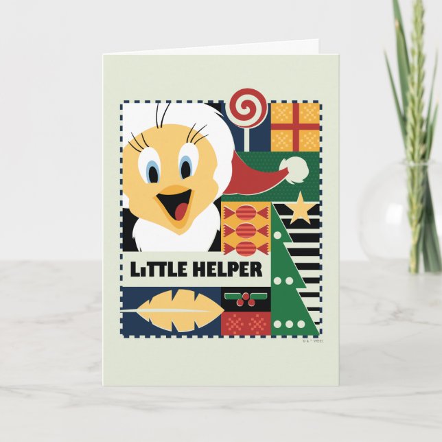LOONEY TUNES™ TWEETY™ Little Helper Feiertagskarte (Vorderseite)