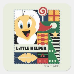 LOONEY TUNES™ TWEETY™ Little Helper Quadratischer Aufkleber