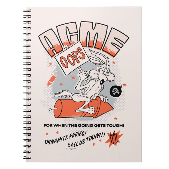 LOONEY TUNES™ | WILE E. COYOTE™ ACME Dynamite Notizblock (Vorderseite)