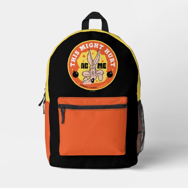 LOONEY TUNES™ | WILE E. COYOTE™ This Might Hurt Bedruckter Rucksack (Vorderseite)