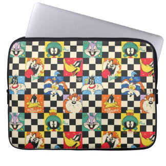 LOONEY TUNES™ Zeichen auf Schwarz/Weiß-Schachbrett Laptopschutzhülle