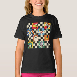 LOONEY TUNES™ Zeichen auf Schwarz/Weiß-Schachbrett T-Shirt