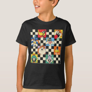 LOONEY TUNES™ Zeichen auf Schwarz/Weiß-Schachbrett T-Shirt