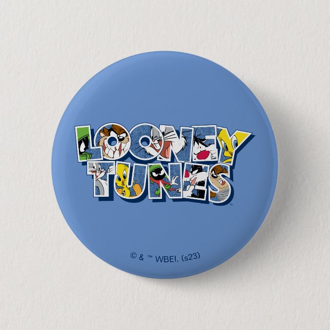 LOONEY TUNES™ Zeichen in Buchstaben Button (Vorderseite)