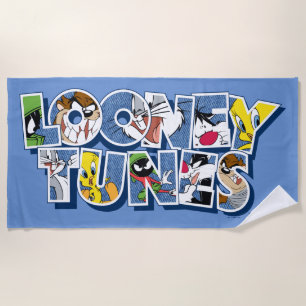 LOONEY TUNES™ Zeichen in Buchstaben Strandtuch