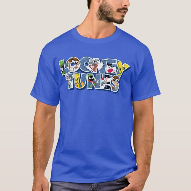 LOONEY TUNES™ Zeichen in Buchstaben T-Shirt (Vorderseite)