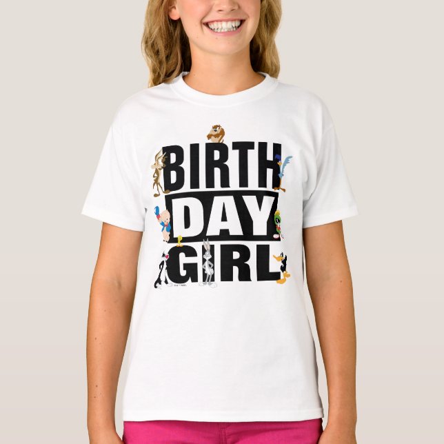 LOONEY TUNES™ Zeichengruppe | Birthday Girl T-Shirt (Vorderseite)